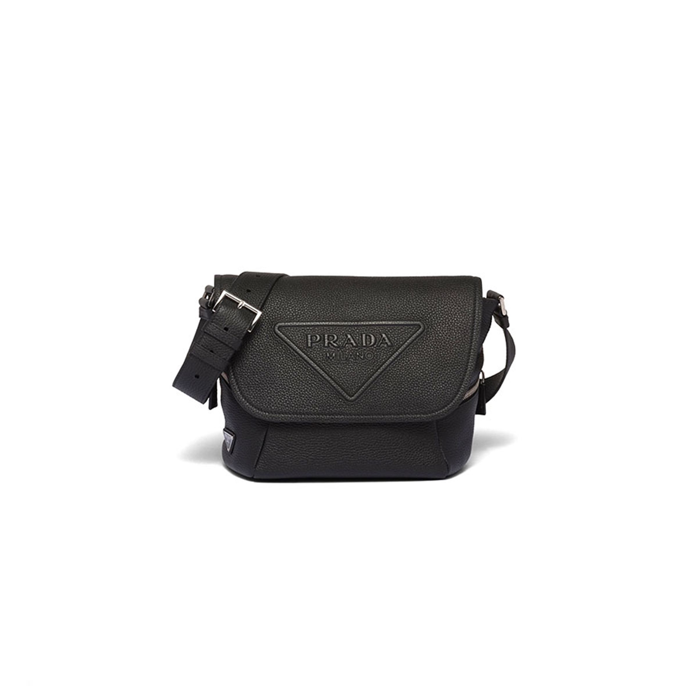 Pra*a leather bag with shoulder strap 2vd056 (22*22*12cm)